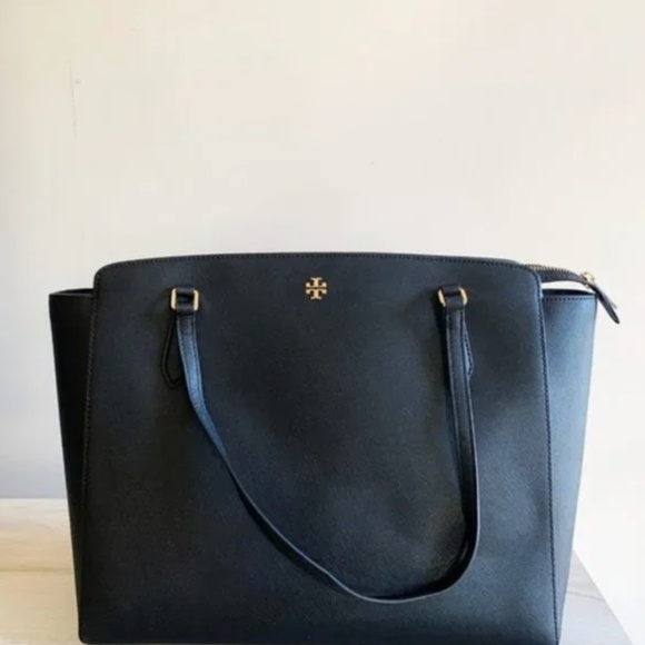 Tory Burch Handbags - tory burch black tote bag